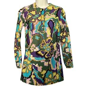 60s vintage mod psychedelic hippie tunic/mini dress